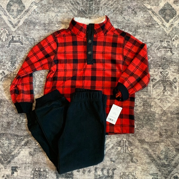 Carter’s 4T 2 piece set red flannel NWT - Picture 1 of 7